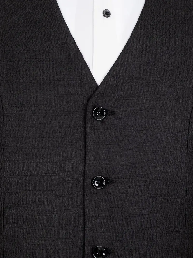 Black Russian Wool Rich Waistcoat 5