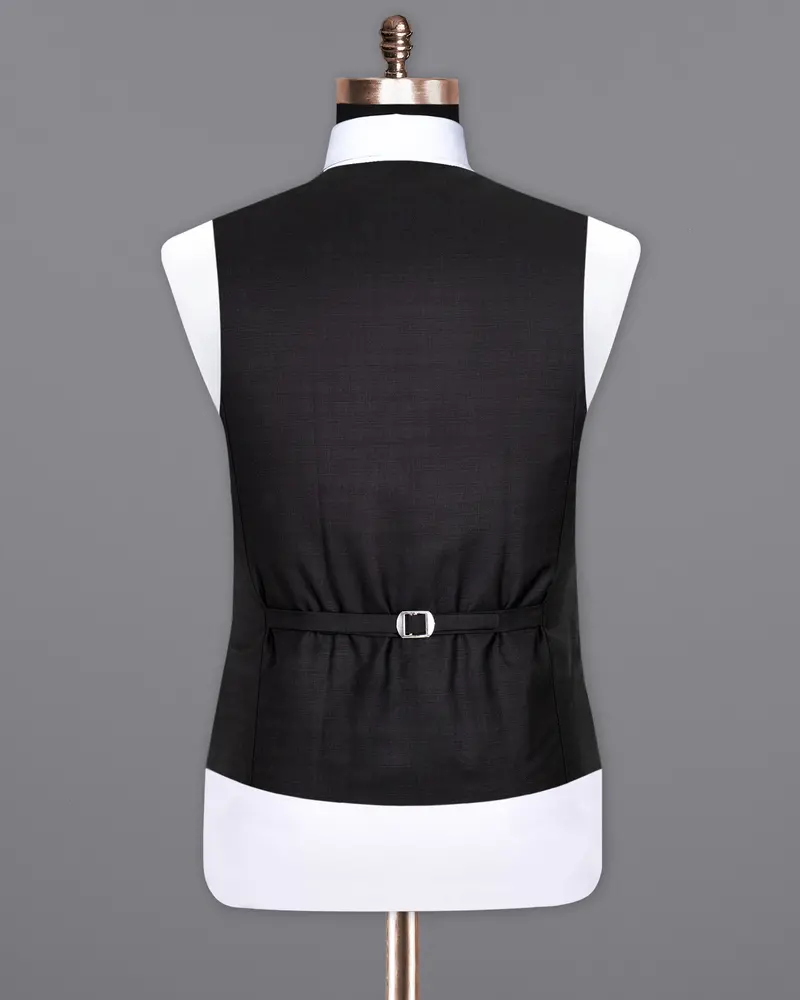 Black Russian Wool Rich Waistcoat 6