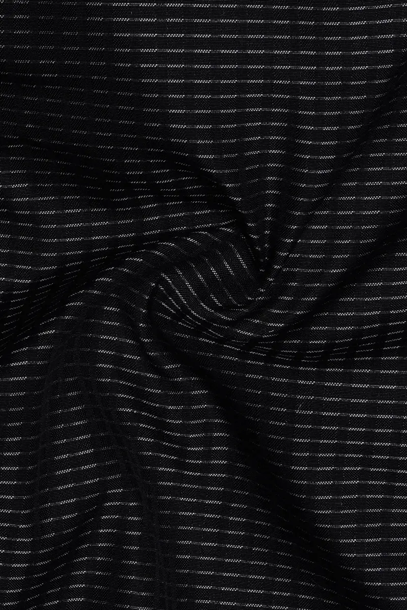Black Textured Dobby Textured Premium Cotton Shirt 3