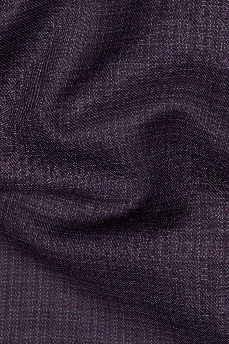 Blackcurrant Textured Wool Rich Pant 3