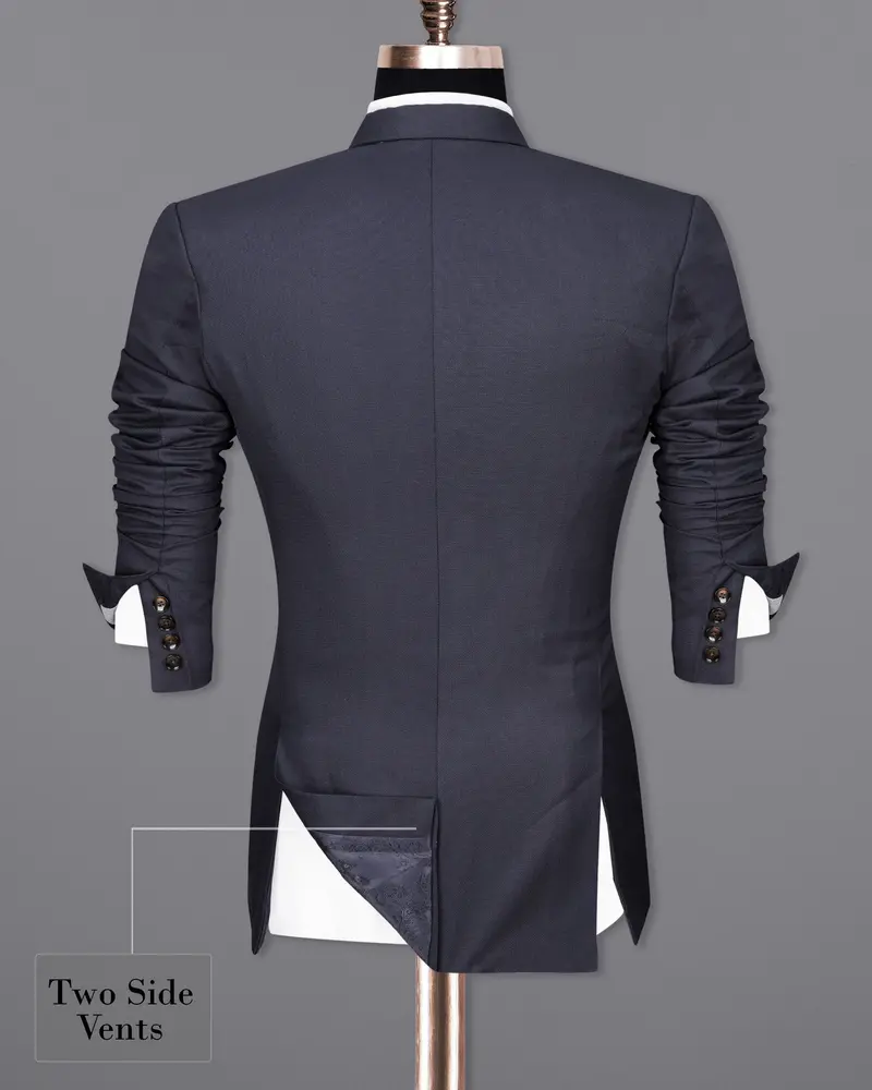 Bleached Cedar Blue Double Breasted Sports Suit 10