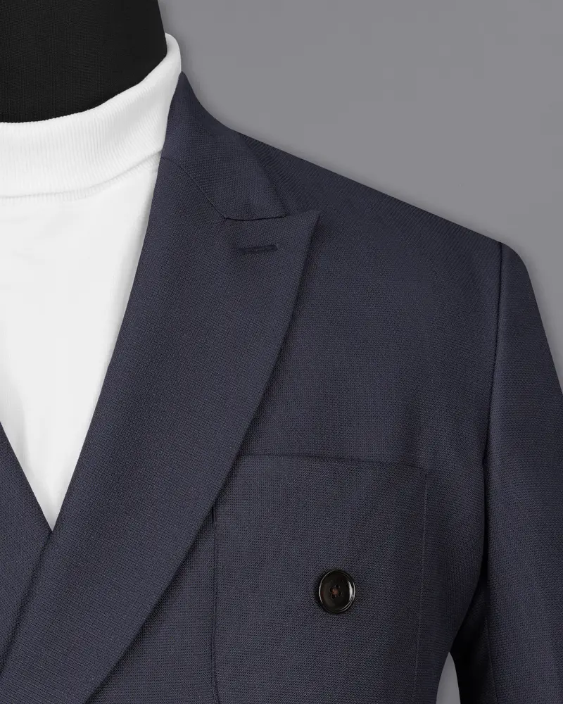 Bleached Cedar Blue Double Breasted Sports Suit 6