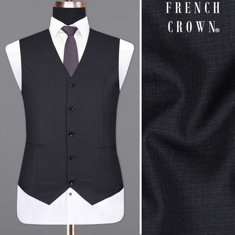Bleached Cedar Blue Waistcoat 1