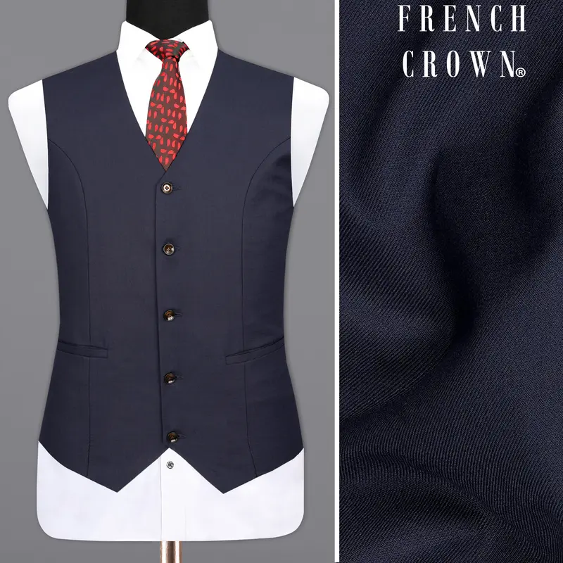 Bleached Cedar Blue Waistcoat 1