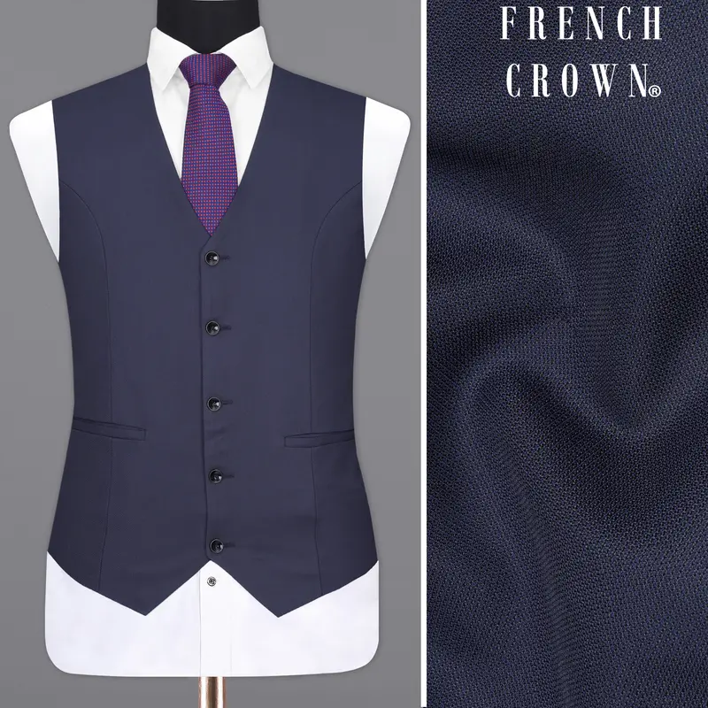 Bleached Cedar Blue Waistcoat 1