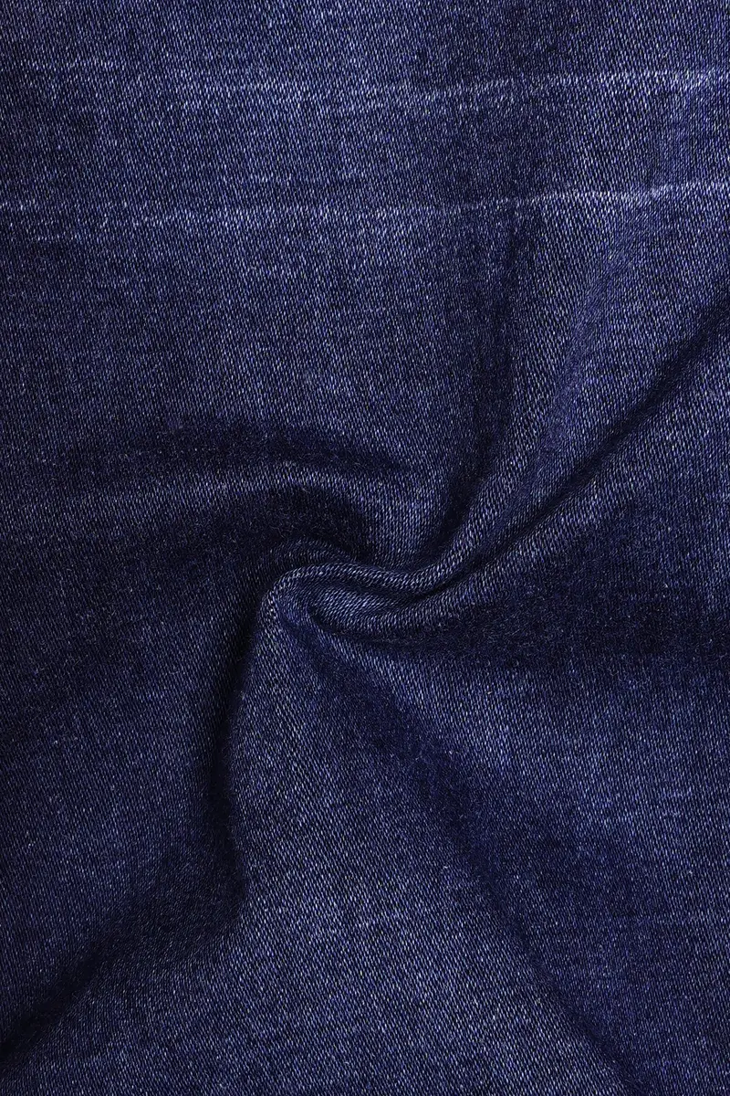 Bleached Cedar Blue Whiskering Washed Stretchable Denim 3