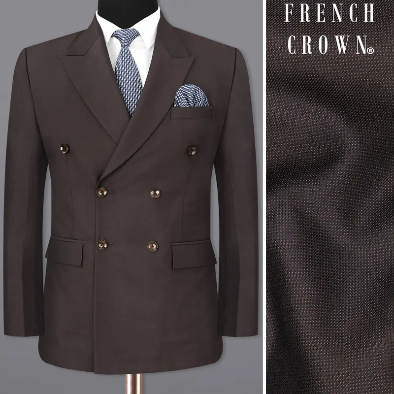 Bleached Cedar Brown Double Breasted Blazer 1