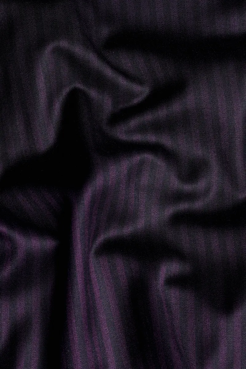 Bleached Purple Striped And Antique Brown Wool Rich Nehru Jacket 3