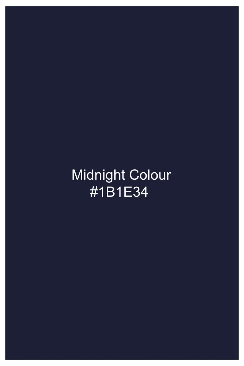 Bleunoir-Midnight Blue Subtle Sheen Super Soft Premium White Cuff Collar Dress Shirt 7