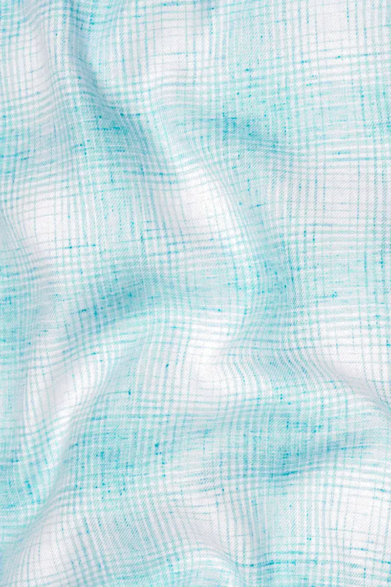 Blizzard And White Twill Textured Premium Cotton Shirt 2