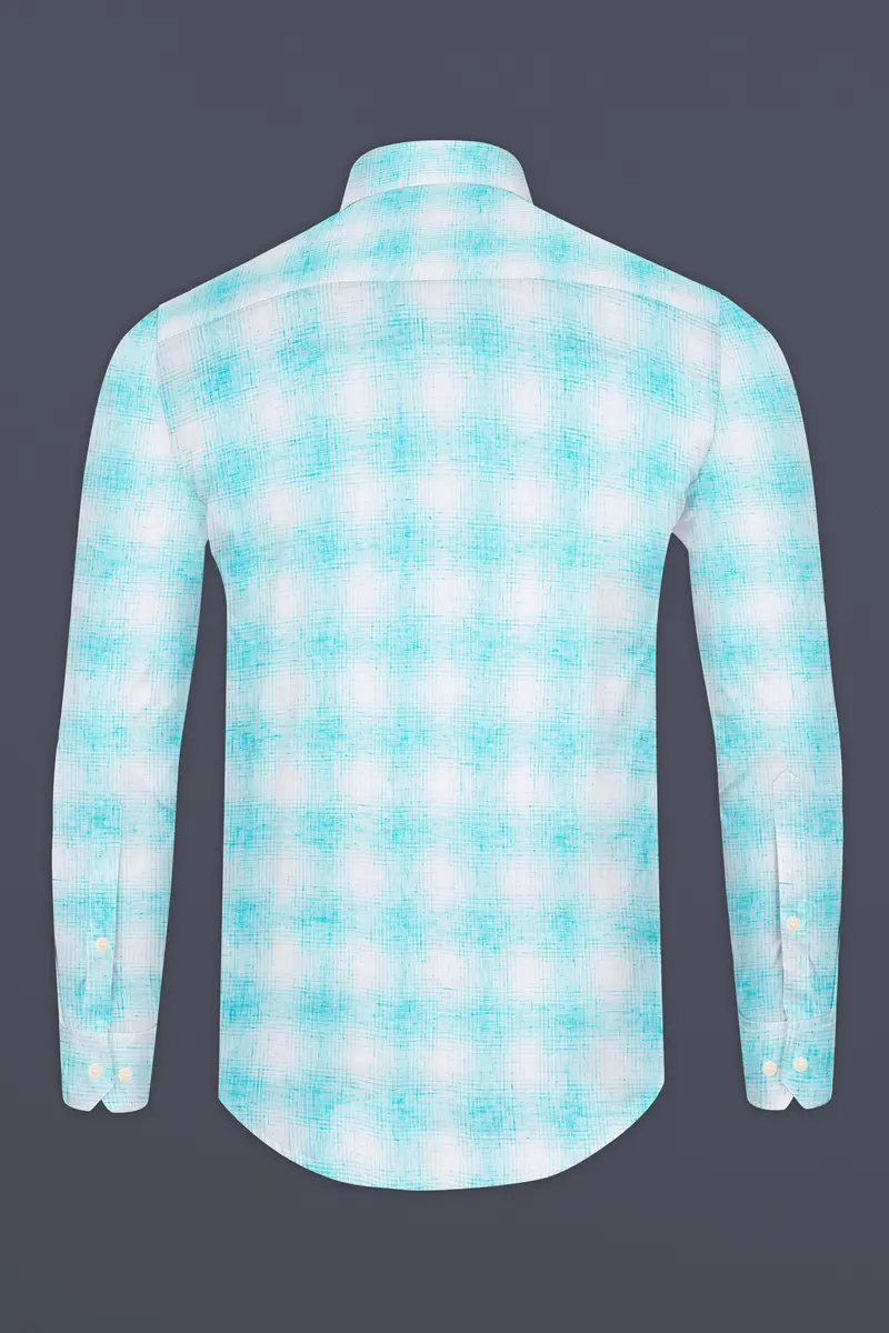 Blizzard And White Twill Textured Premium Cotton Shirt 5