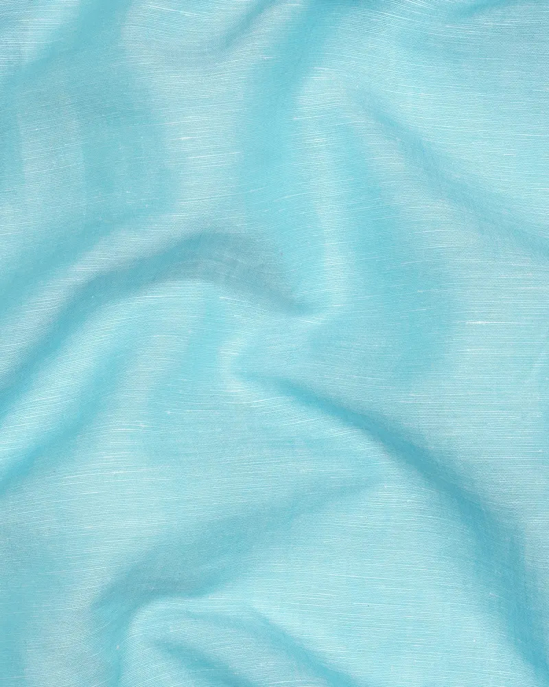 Blizzard Blue Luxurious Linen Kurta Shirt 3