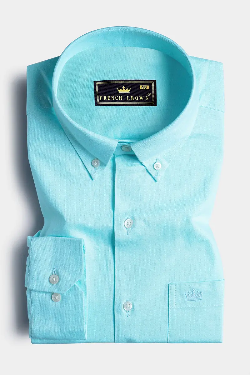 Blizzard Blue Royal Oxford Button Down Shirt 3