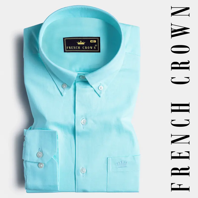 Blizzard Blue Royal Oxford Button Down Shirt 7