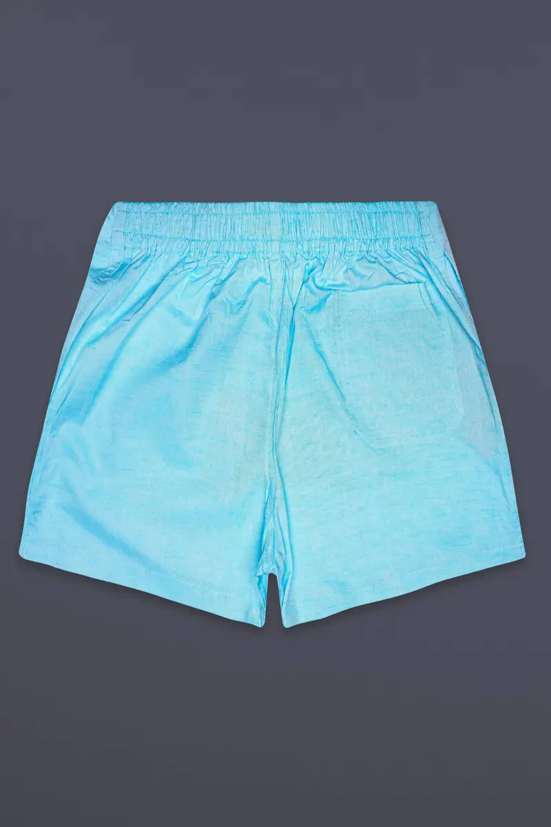 Blizzard Blue Solid Luxurious Linen Boxer 6