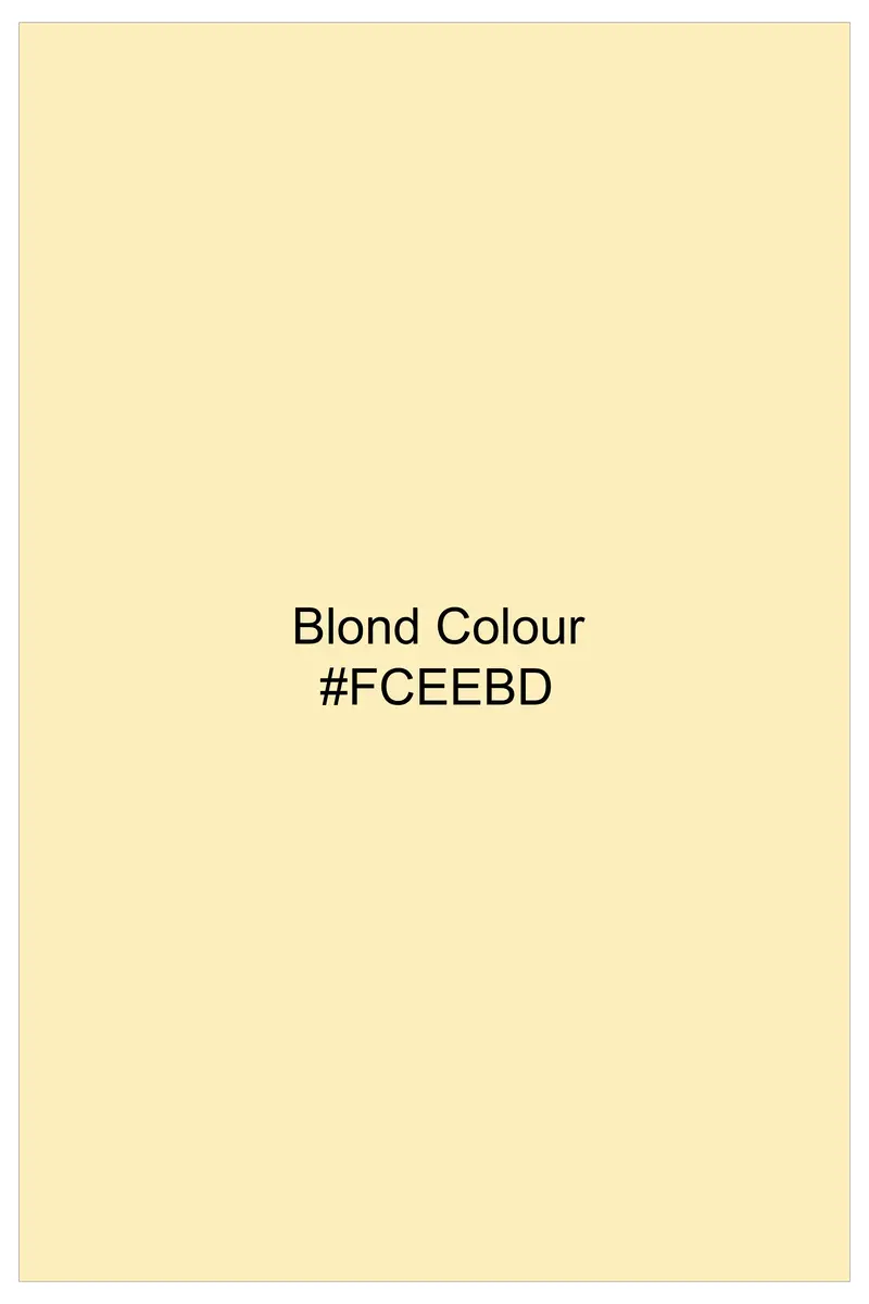 Blond Yellow Flower Embroidered Tuxedo Blazer 9