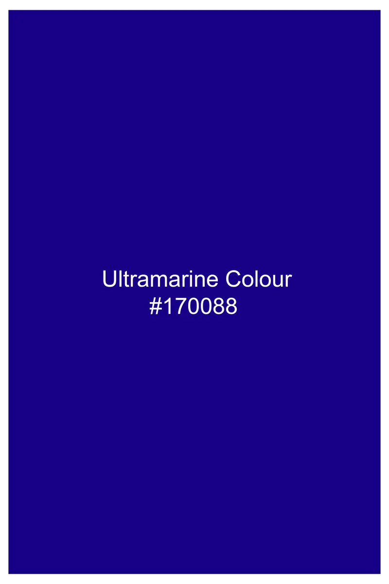 Blucrest-Ultramarine Blue Velvet Peak Lapel Tuxedo Blazer 10