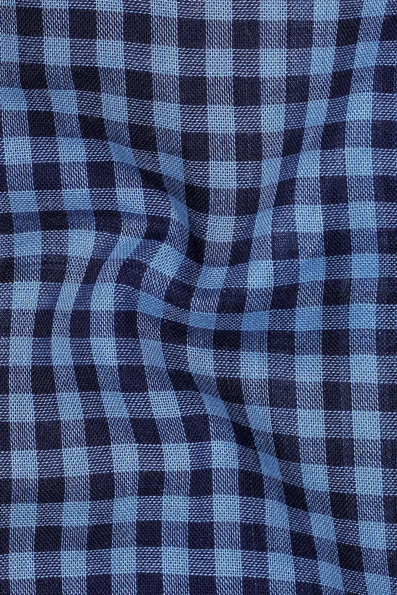 Blue And Pigeon Post Blue Royal Oxford Designer Shirt 3