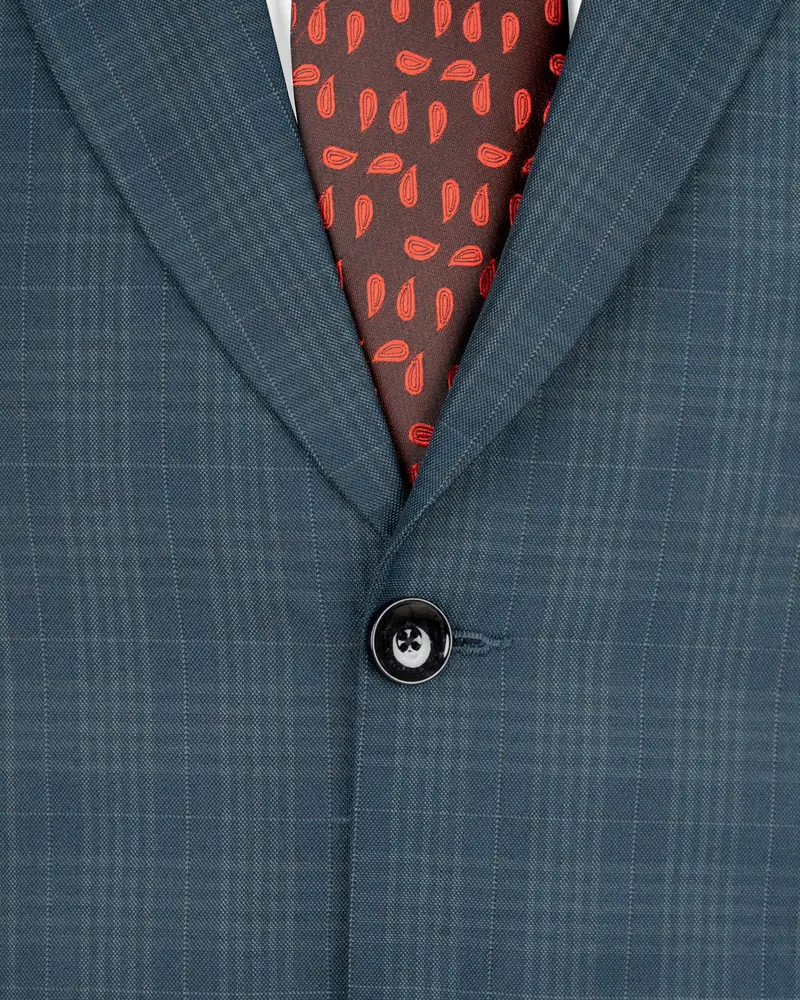 Blue Bayoux Checkered Wool Rich Blazer 4