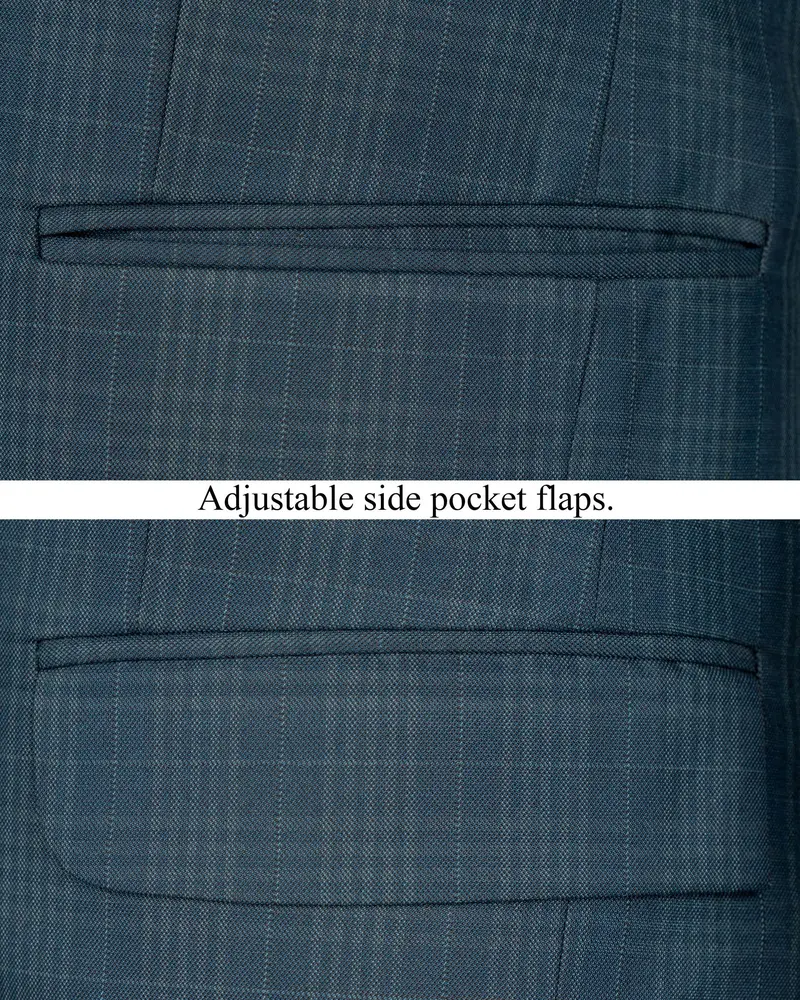 Blue Bayoux Checkered Wool Rich Blazer 5