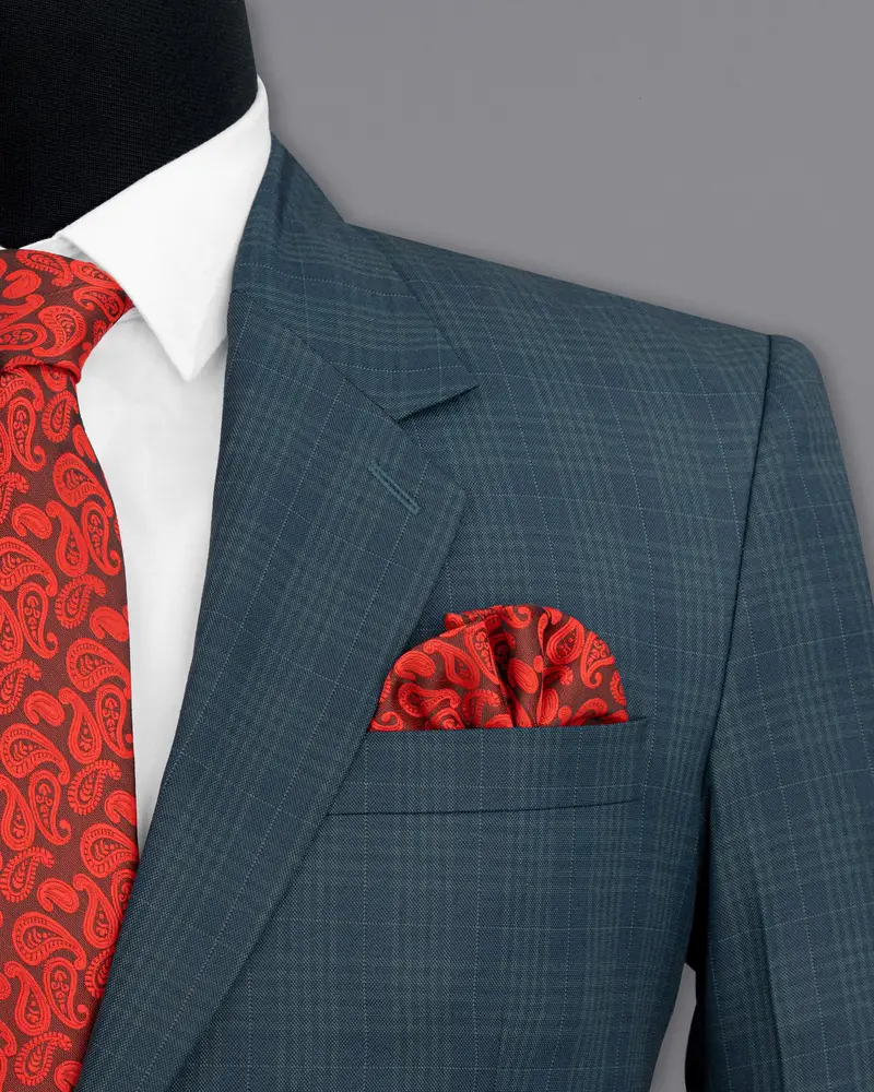 Blue Bayoux Checkered Wool Rich Blazer 6