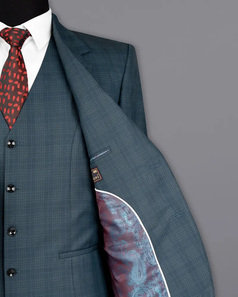 Blue Bayoux Checkered Wool Rich Blazer 7