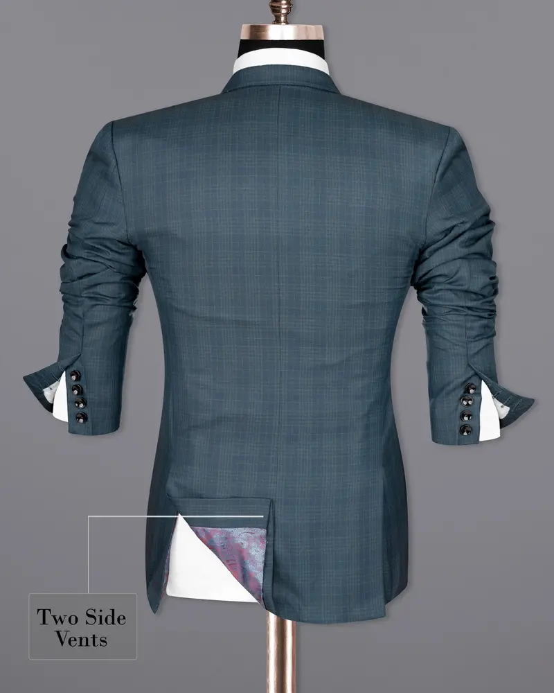Blue Bayoux Checkered Wool Rich Blazer 9