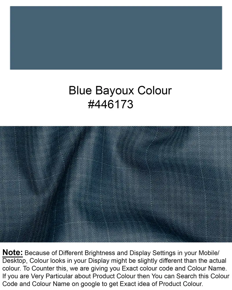 Blue Bayoux Checkered Wool Rich Waistcoat 7
