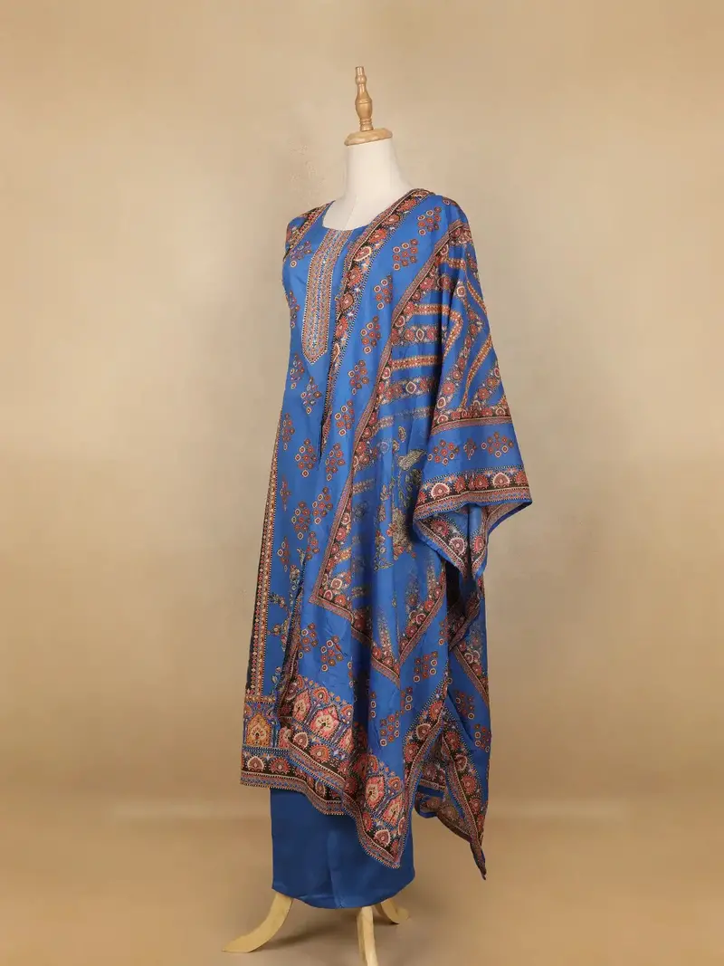 Blue Diamond Designed Cotton Salwar Suit 4
