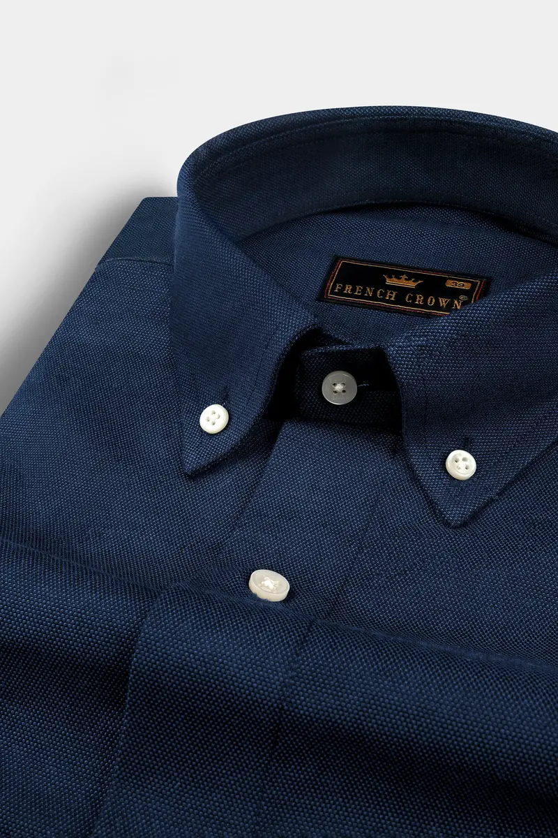 Blue Heavyweight Royal Oxford Shirt 1