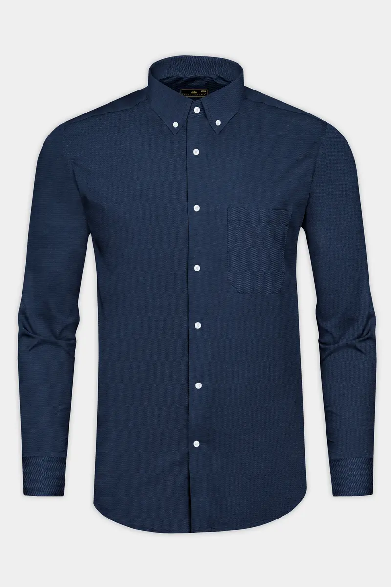Blue Heavyweight Royal Oxford Shirt 4
