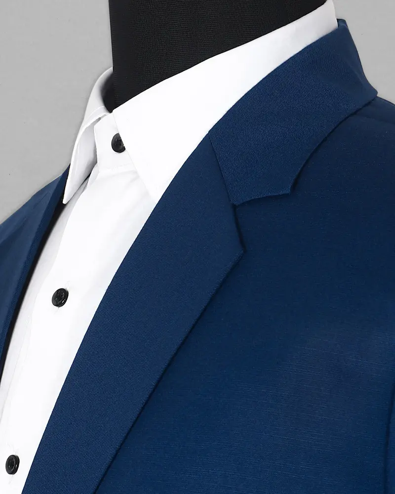 Blue Patch Subtle Sheen Pockets Performance Blazer 6