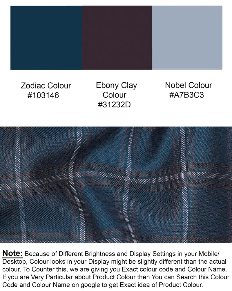 Blue Plaid Waistcoat 7