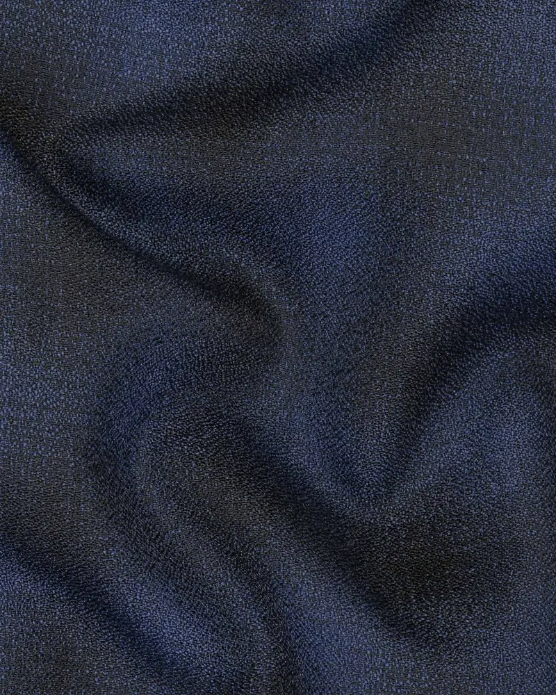 Blue Plaid Wool-Silk Blend Pant 3