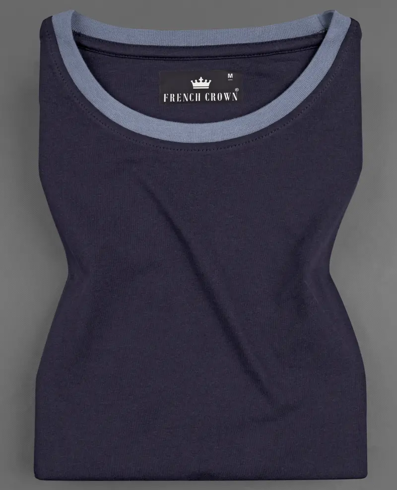 Blue Premium Cotton Organic T-Shirt 1