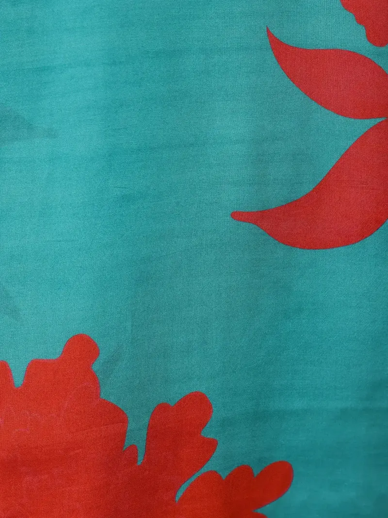 Blue Sequins Design Printed Cotton Kurti 7