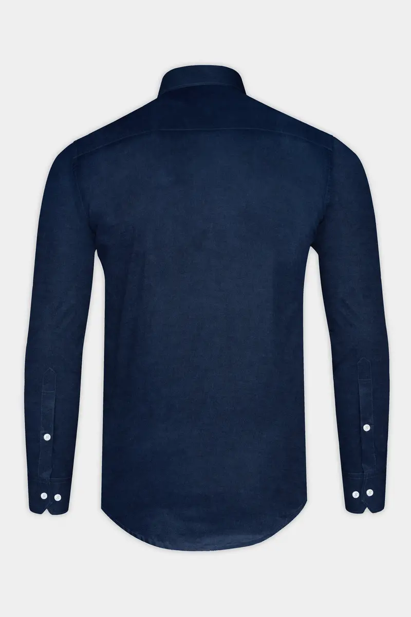 Blue Subtle Sheen Solid Super Soft Premium Cotton Shirt 5
