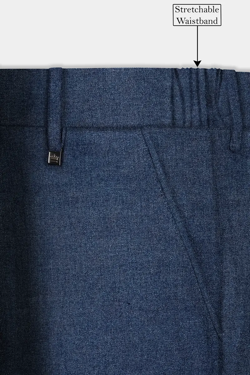 Blue Textured Tweed Wool Rich Patch Pocket Designer Sport Suit 15