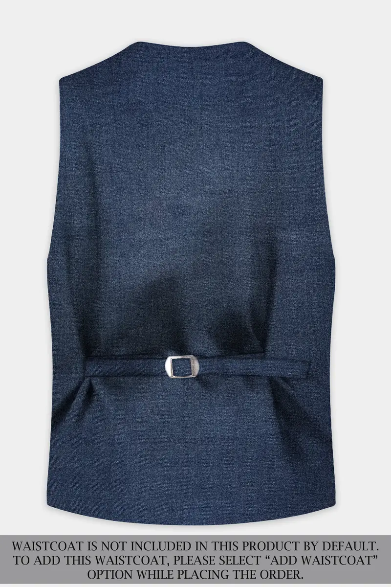 Blue Textured Tweed Wool Rich Patch Pocket Designer Sport Suit 16