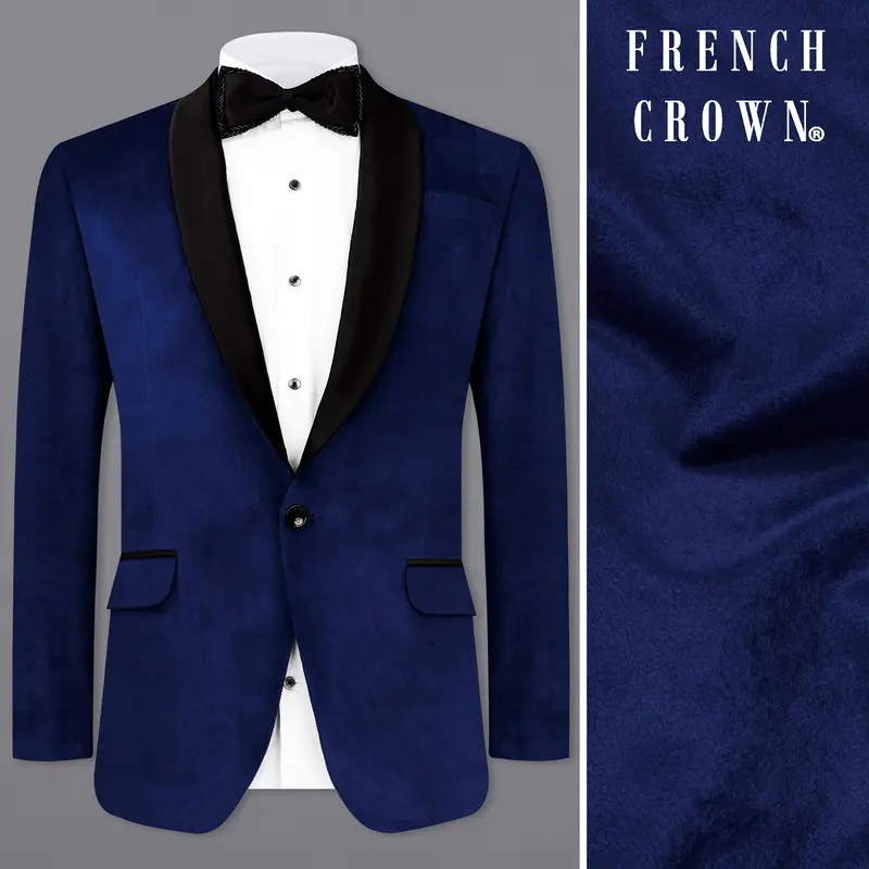 Blue Velvet Tuxedo Designer Blazer 1