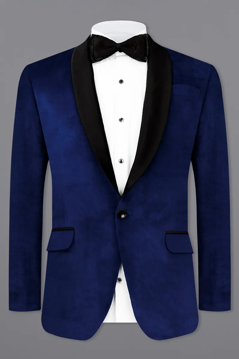 Blue Velvet Tuxedo Designer Blazer 2