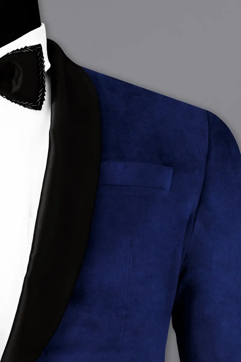 Blue Velvet Tuxedo Designer Blazer 6