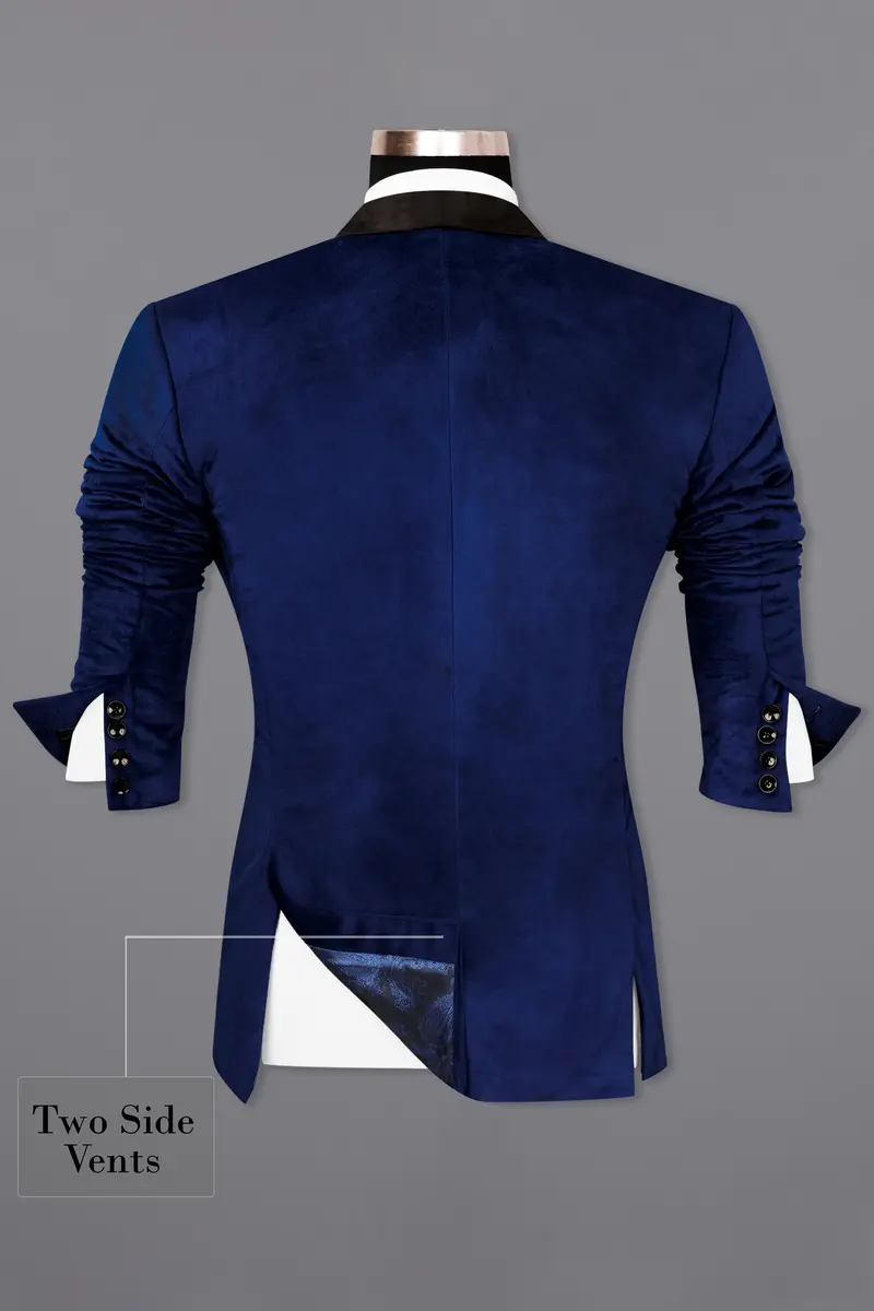 Blue Velvet Tuxedo Designer Blazer 9