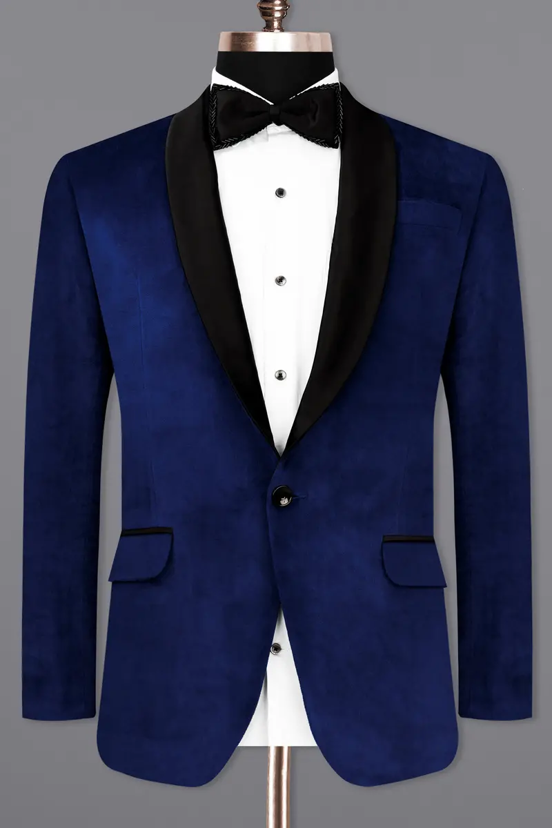 Blue Velvet Tuxedo Designer Suit 10