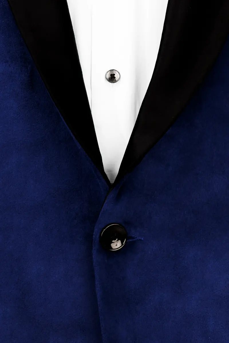 Blue Velvet Tuxedo Designer Suit 5