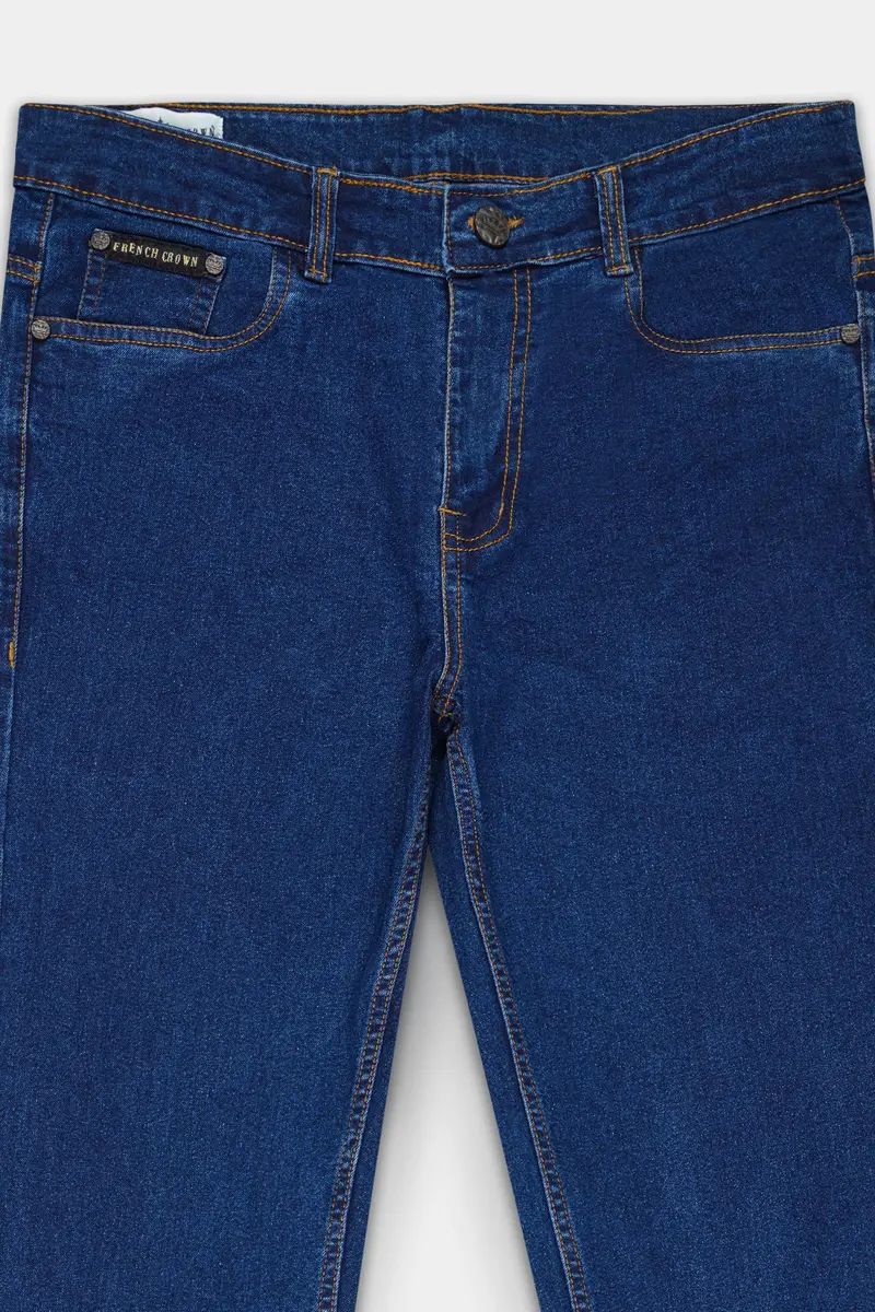Blue Whale Slim Fit Mid-Rise Clean Look Stretchable Denim 4