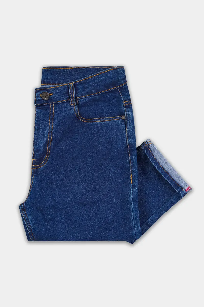 Blue Whale Slim Fit Mid-Rise Clean Look Stretchable Denim 5