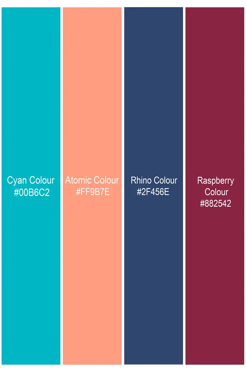 Blueeclipse-Cyan Blue Multicolor Abstract Printed Lightweight Premium Cotton Casual Shirts 9