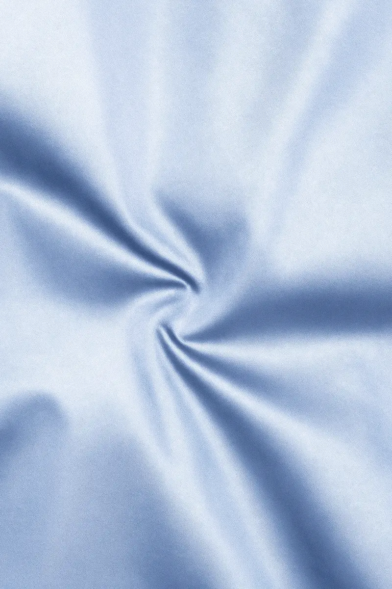 Bluessenza-Cornflower Blue Subtle Sheen Super Soft Premium Cotton Dress Mandarin Shirt 3