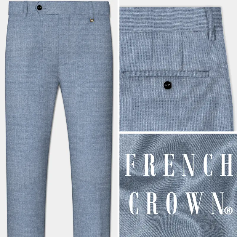 Bluish Wool Rich Pant 1